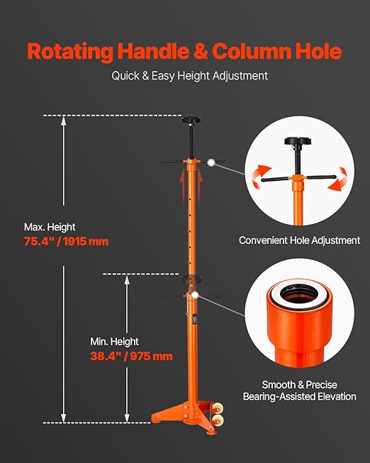 VEVOR Underhoist Support Stand, 3/4 Ton Capacity Under Hoist Jack Stand