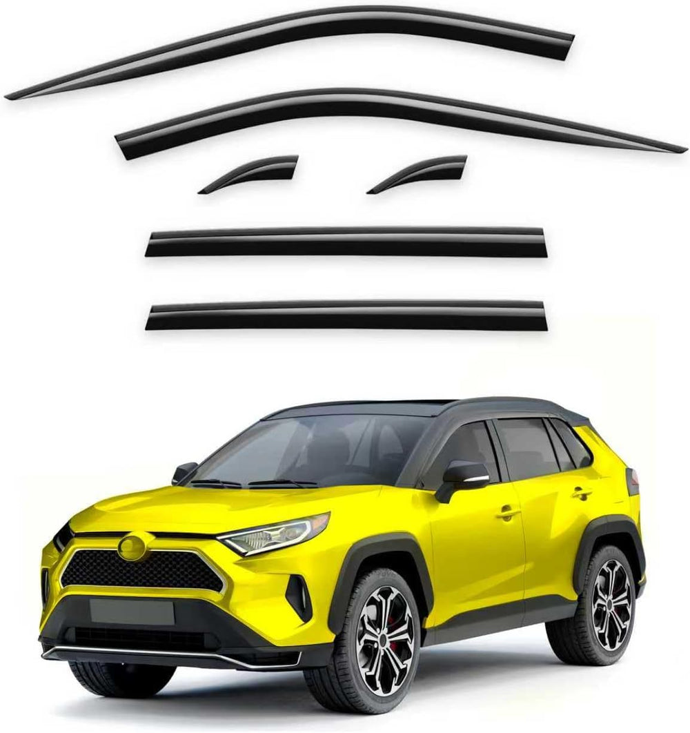 Tape-On Window Rain Guards Fit for Toyota RAV4 2019-2025 Extra Durable Window...