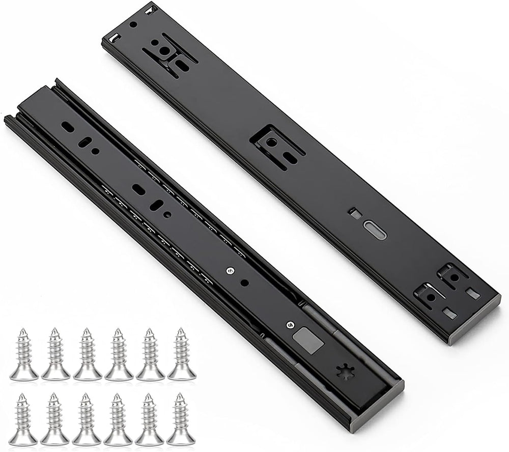 Ravinte Matte Black Soft Close Drawer Slides 12 Inch 5 Pairs 10 Pack