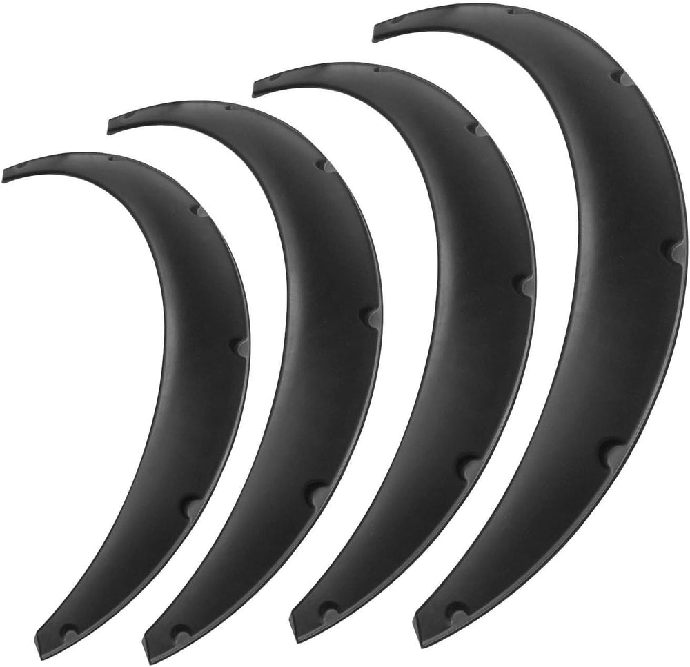 BLACKHORSE-RACING 4Pcs 3.5"/90mm Universal Car Wheel Fender Flares Wide ...
