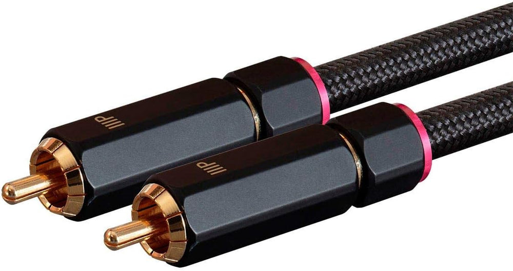 Monoprice Male RCA Two Channel Stereo Audio Cable - 25 Feet - Black, Gold Pla...