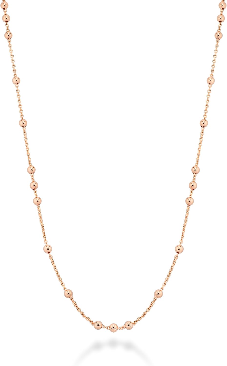Miabella Italian 18K Yellow or Rose Gold Plated Beaded Ball Rosary Long Wrap ...