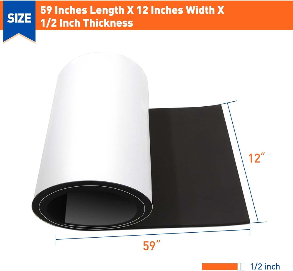 MAGZO Adhesive Sponge Neoprene Foam Padding, 1/2" Thick x 12" x 59&...