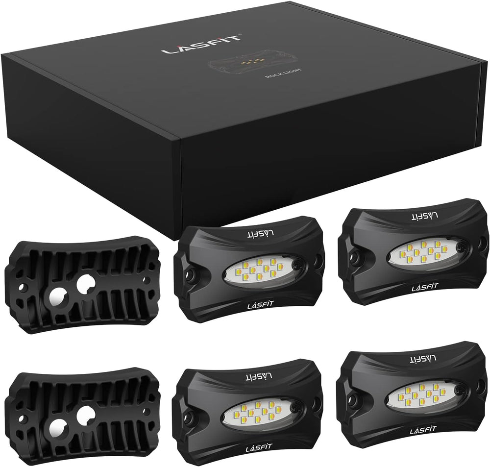 LASFIT Switchback Rock Lights Amber & White Wheel Well Lights with Toggle...