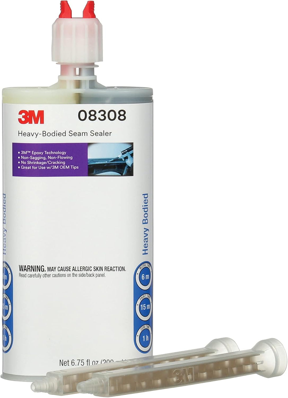3M Heavy-Bodied Seam Sealer, Self-Mixing, Automotive Epoxy, 200 ml/6.75 fl oz