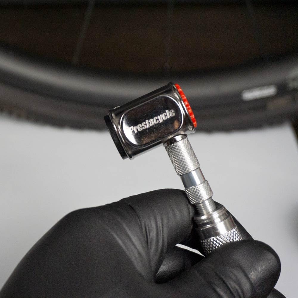 Prestacycle Pro Presta Head – Auto-Lock Bicycle Tire Pump Head for Tubeless &...