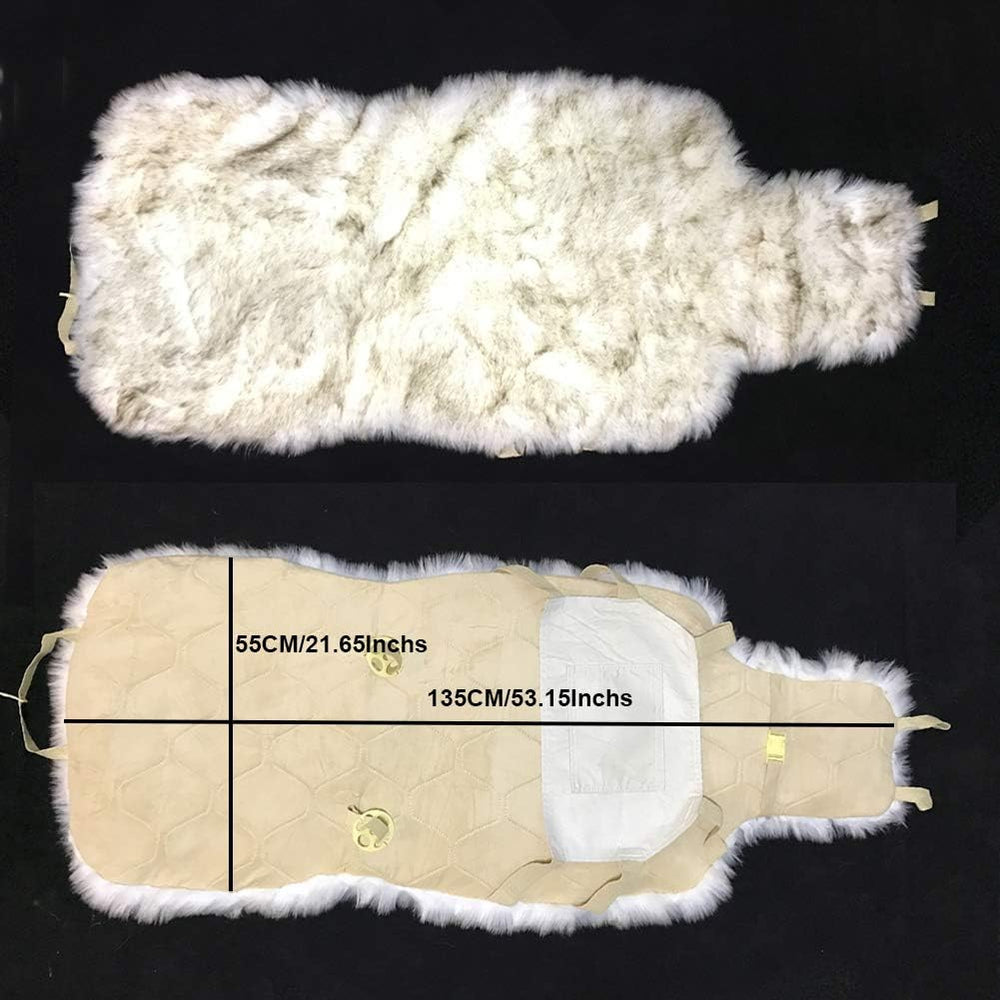 Faux Sheepskin Car Seat Cover-Fluffy Fuzzy Soft Auto Seat Cushion for Automot...