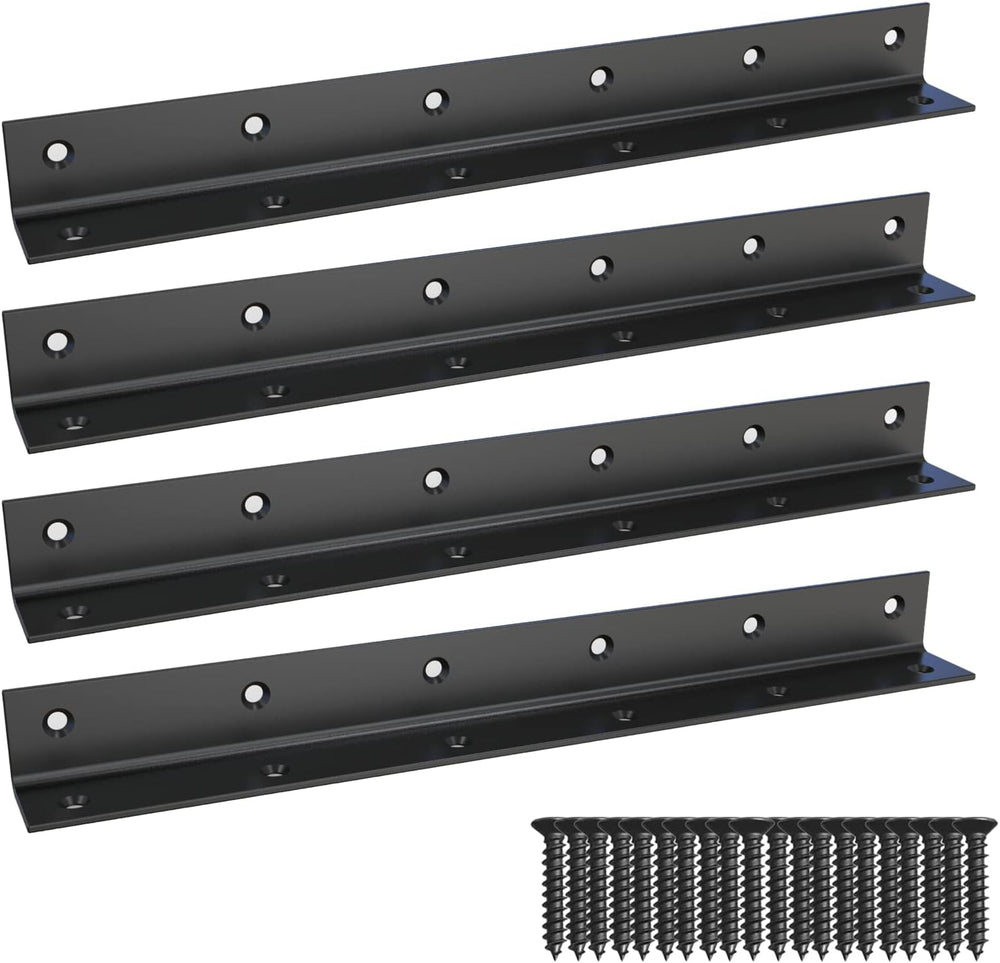 L Bracket,Heavy Duty Corner Brace,Stainless Steel Corner Bracket,Black Large ...