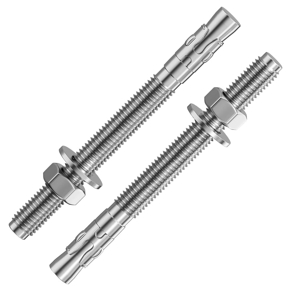 Wensilon 30Pcs 3/8x5 Inch Standard Fasteners for Heavy-Duty 304 Stainless Ste...