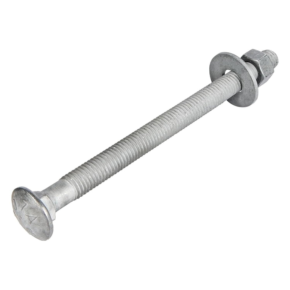 3/8" x 7" (50 Pack) Galvanized Carriage Bolt Kit, Grade 307A, Hot D...