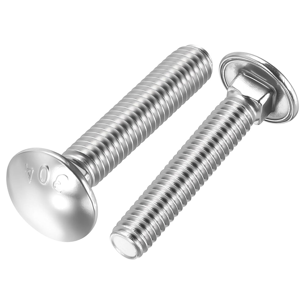 50Pcs 5/16"-18x1-1/2 Carriage Round Head Square Neck Bolt 304SS