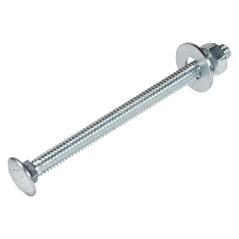 1/4" x 3-1/2" (100 Pack) Zinc Carriage Bolt Kit, Grade 307A by Make...