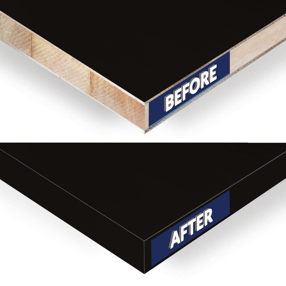 Black PVC 1 1/2 inch x 25 ft Edge Banding Tape Peel Stick Adhesive Veneer Edg...