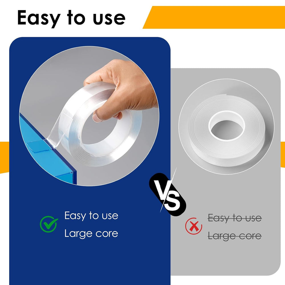 10 Pcak Heavy Duty Double Sided Mounting Tape Nano Tape 1.2 In × 9.85 FT
