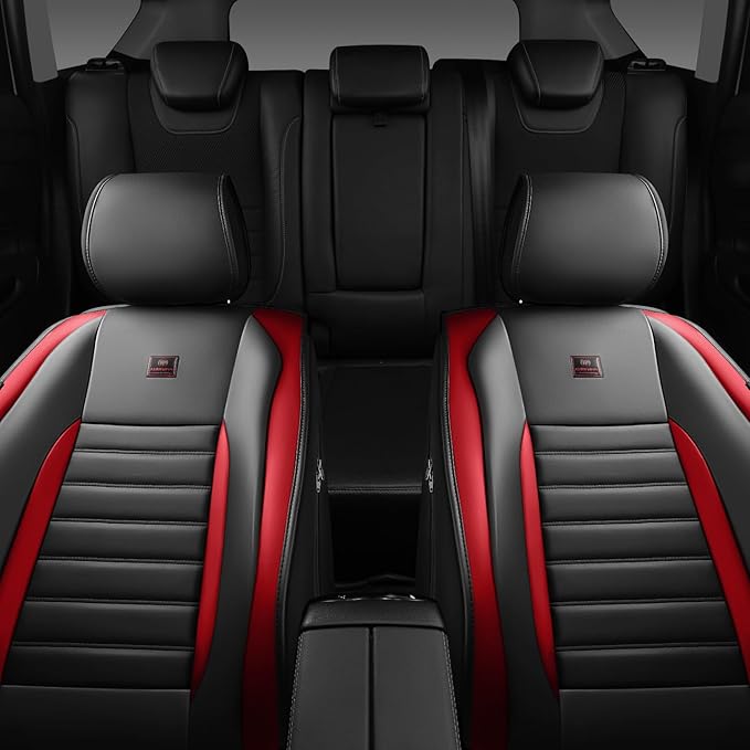 CAR PASS Nappa Leather Car Seat Covers Front Seats, Luxury Seat Protector