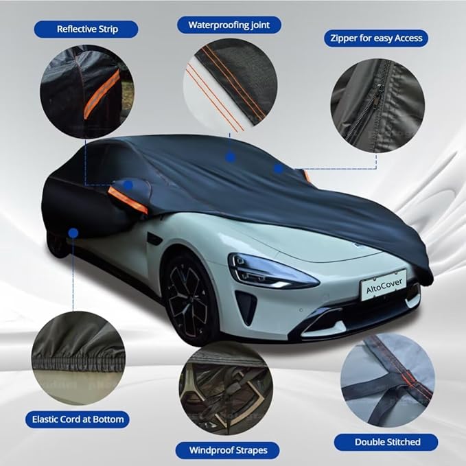 6 Layer Heavy Duty Car Cover Waterproof All Weather Protection