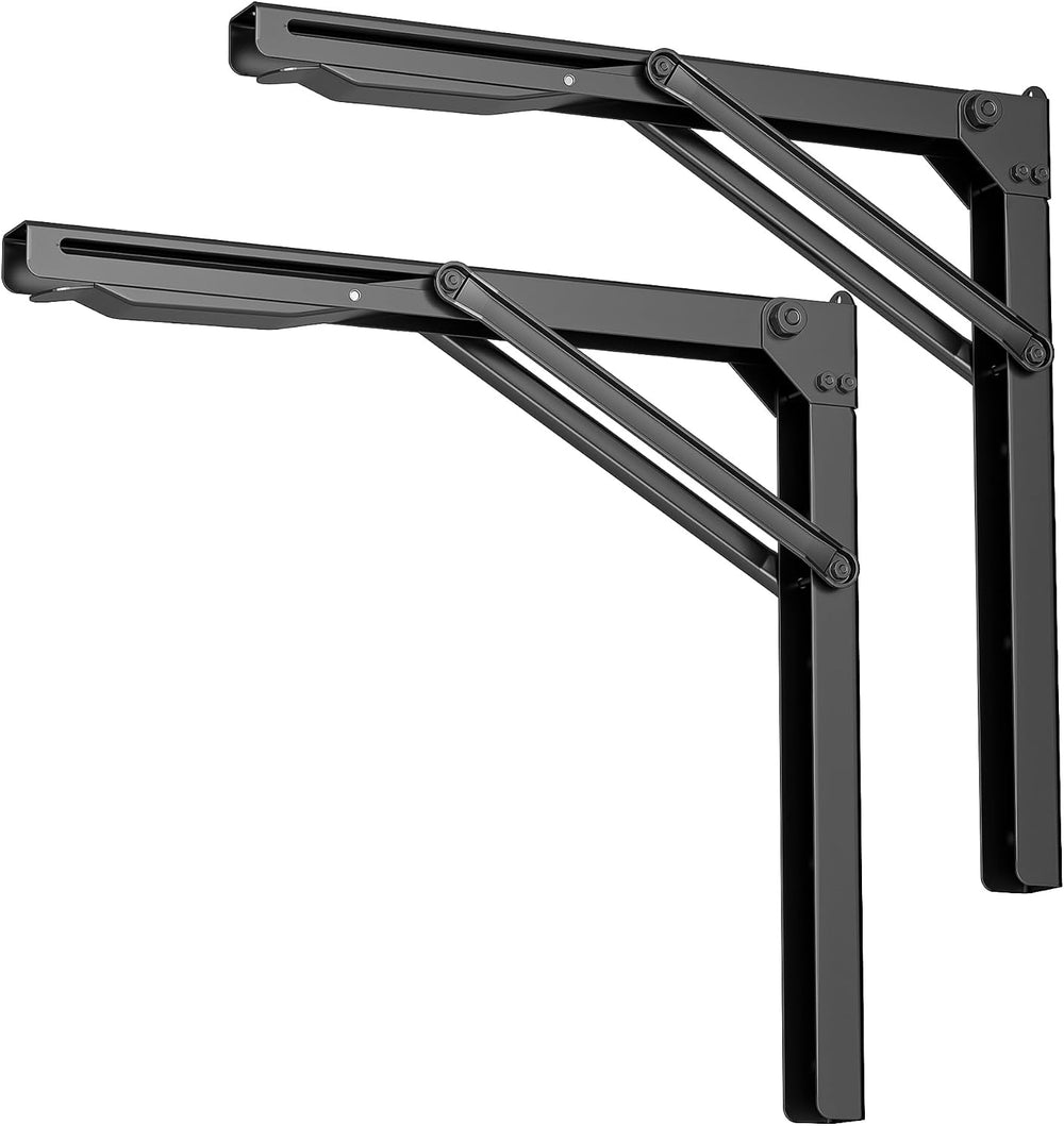 EVERHANGER 18" Folding Shelf Brackets for Garage, Collapsible Shelf Bracket