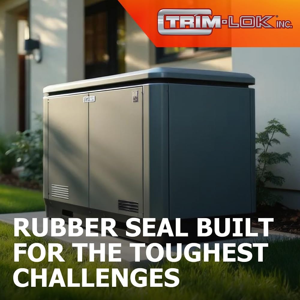 TRIM-LOK D-Shaped Rubber Seal with 3M Bonded Tape, 0.5-Inch Height, 0.5-Inch ...