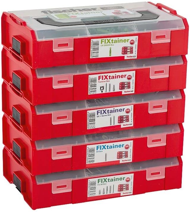 fischer FIXtainer DuoPower and DuoTec Assortment Box Universal and Toggle Wal...