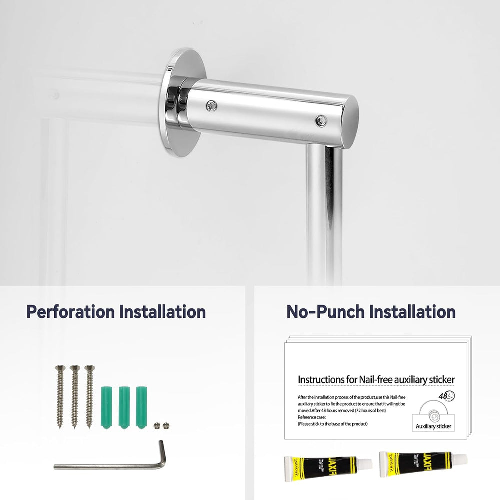 Shower Slide Bar Adjustable Handheld Shower Head Holder Wall Mount - 15inch A...