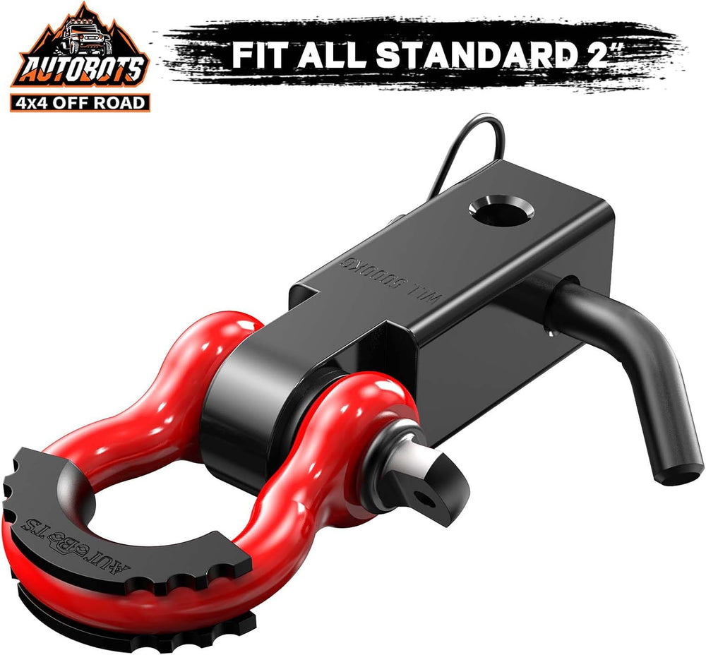 AUTOBOTS Tow Hitch Receiver 2" Shackle Hitch Receiver Red