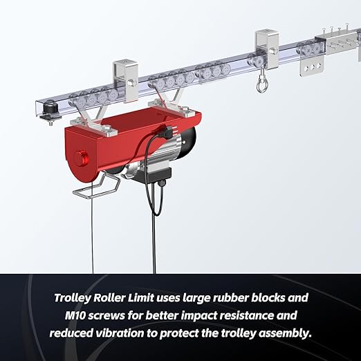 SKTREX Anti-Skid designTrolley Roller Wheels Limit Trolley Assembly Positioni...