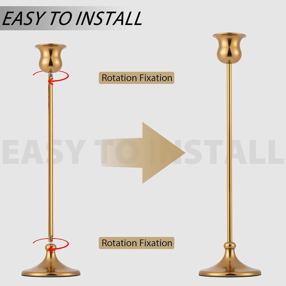 Metal Candle Holder Taper Candlestick Holders for Candle Sticks Vintage Cande...