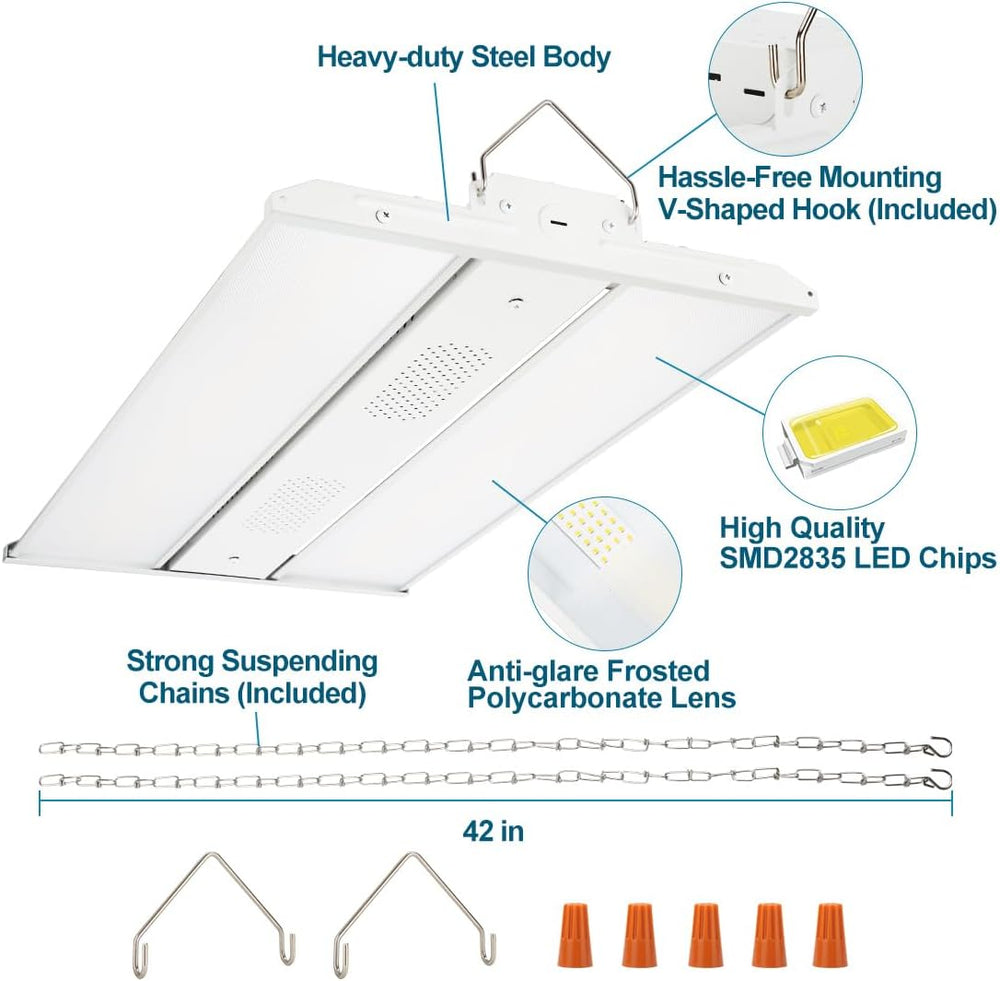 LED Linear High Bay Shop Light 165W/110W/80W Adjustable 2PACK