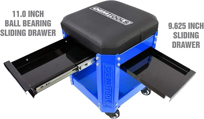 OEMTOOLS 24996 Blue Workshop Creeper Seat, Rolling Stool