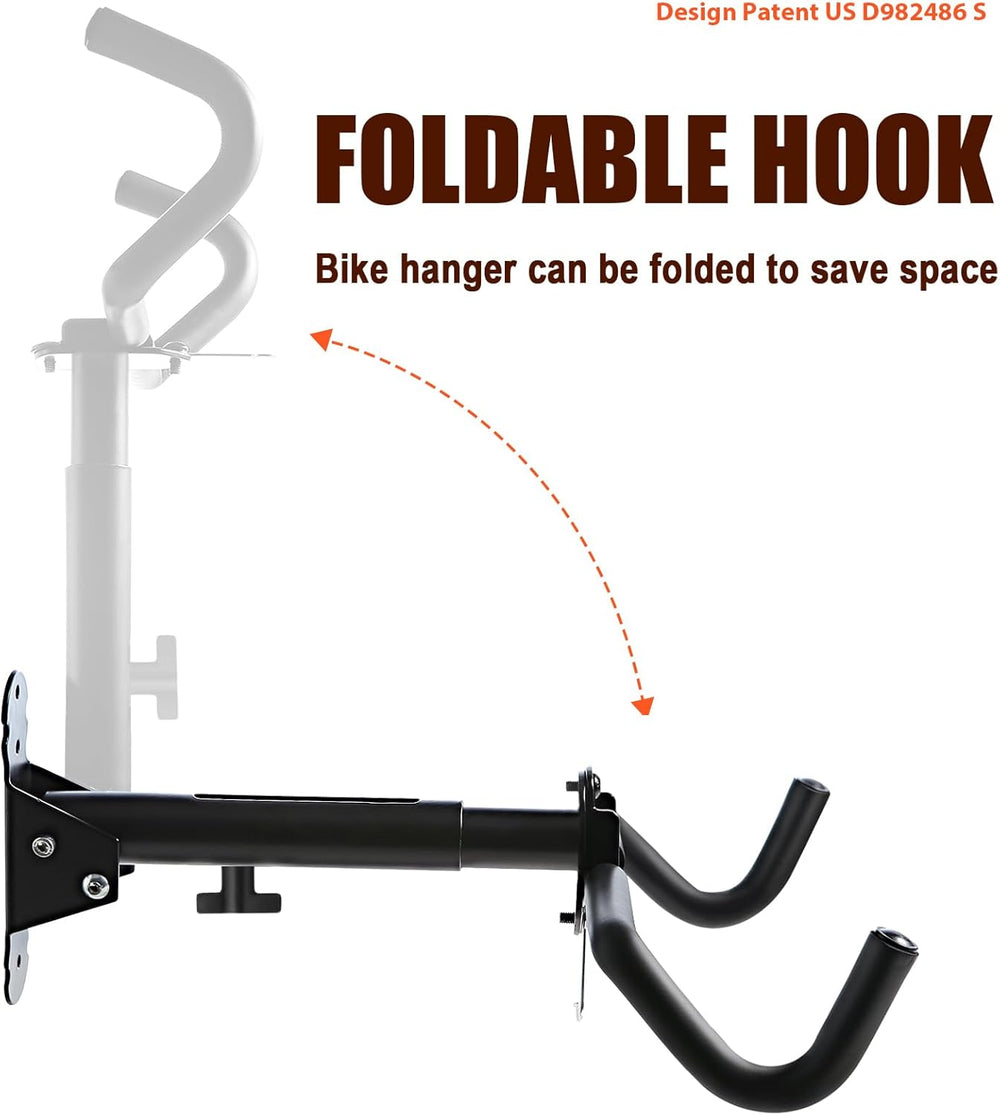 Gootus Bike Wall Mount Hanger - Horizontal Bicycle Indoor Storage Rack