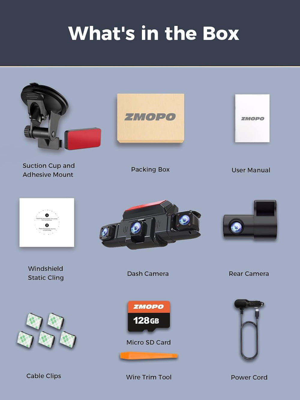 360 View 4 Channel Dash Cam Front and Rear Left Right Inside Camera for Cars,...