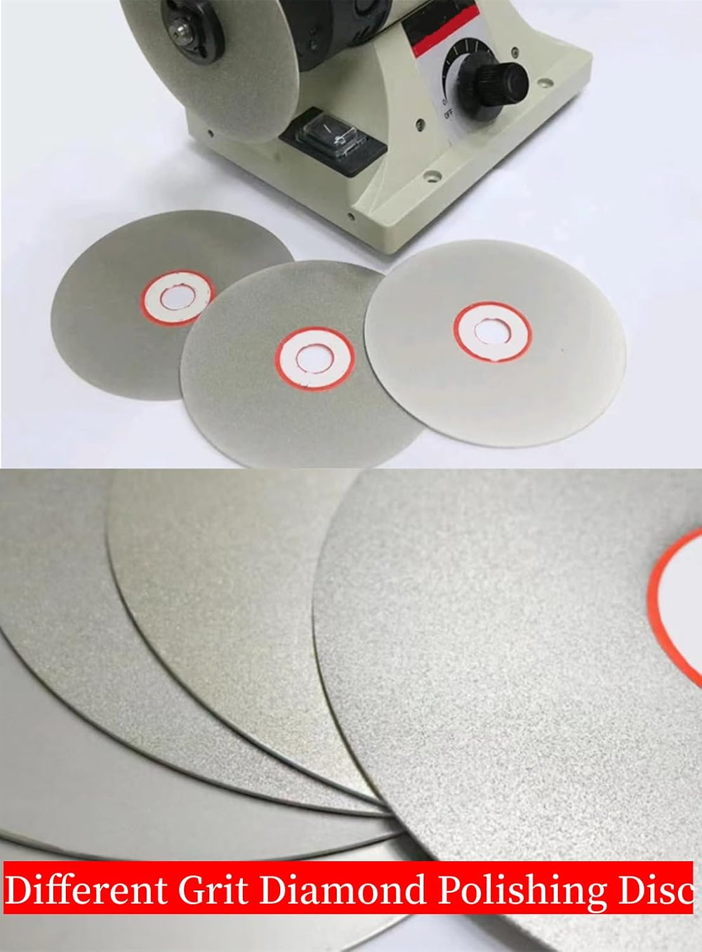 Diamond Flat Lap Disc Set 10 PCS, ENLAYER 4Inch Diamond Polishing Disc 80/100...