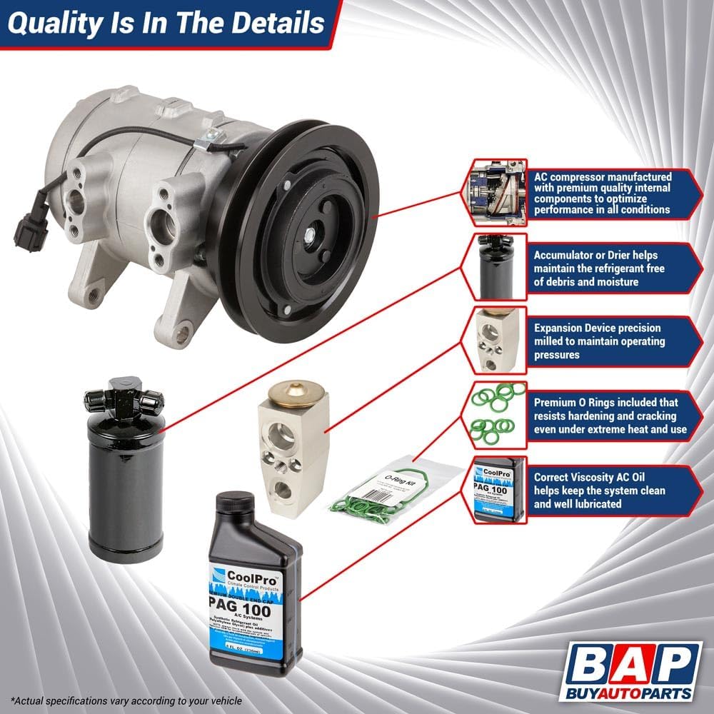 AC Compressor & A/C Repair Kit For Chevy Silverado Cheyenne Pickup Suburb...
