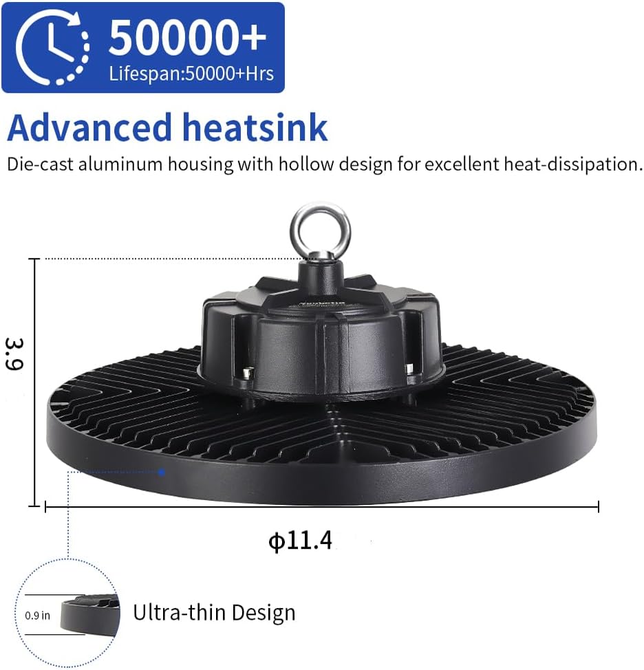 LED High Bay Light, 200W 28000lm 5000K High Bay Led Shop Light with Plug 5
