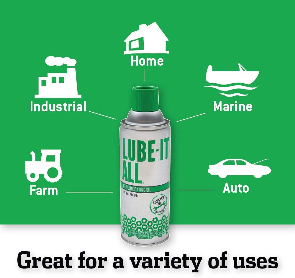 Lube-It All Deep Lubricating Oil – Multi-Purpose Spray Lubricant for Industri...