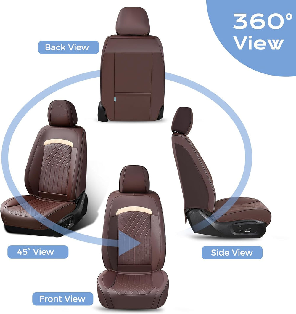 Front Car Seat Covers, Leather Seat Covers for Cars, Car Seat Protector Water...