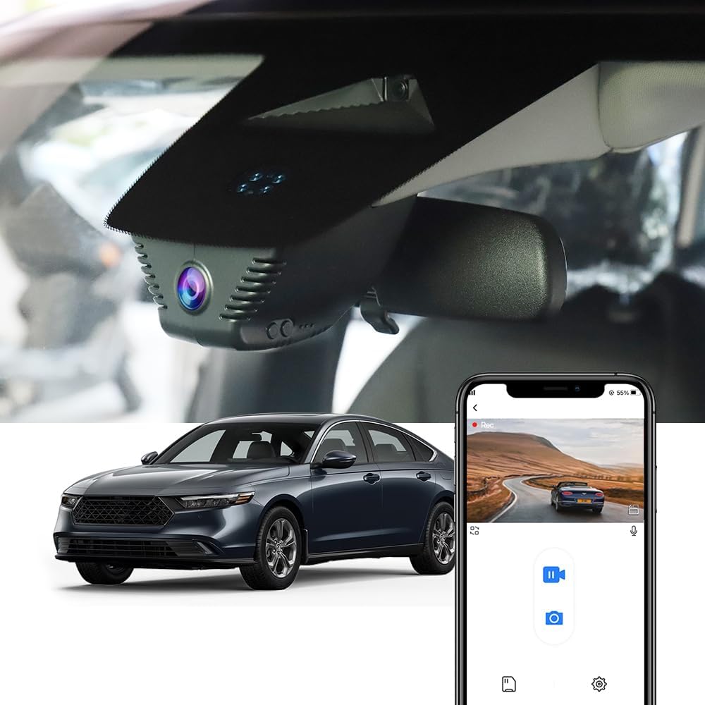 Fitcamx 4K Dash Cam Suitable for Honda Accord 2023-2026, OEM Factory Look