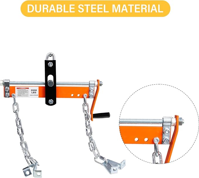 Engine Support Bar 2000 Lbs Load Lever Motor Lift Tool Heavy Duty Leveler