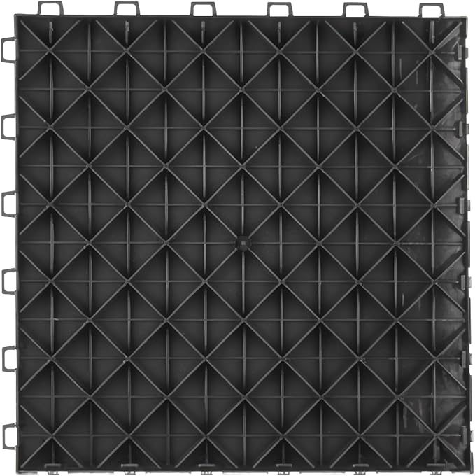 VEVOR Garage Tiles Interlocking, Non-Slip Double-Sided Texture Garage Floorin...