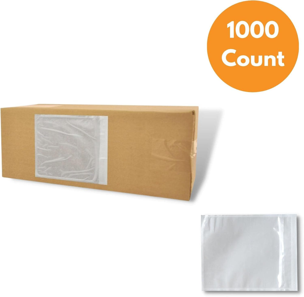 PSBM 1000 PCS 7 x 10 Inch Clear Blank Packing List Envelopes, Shipping Docume...