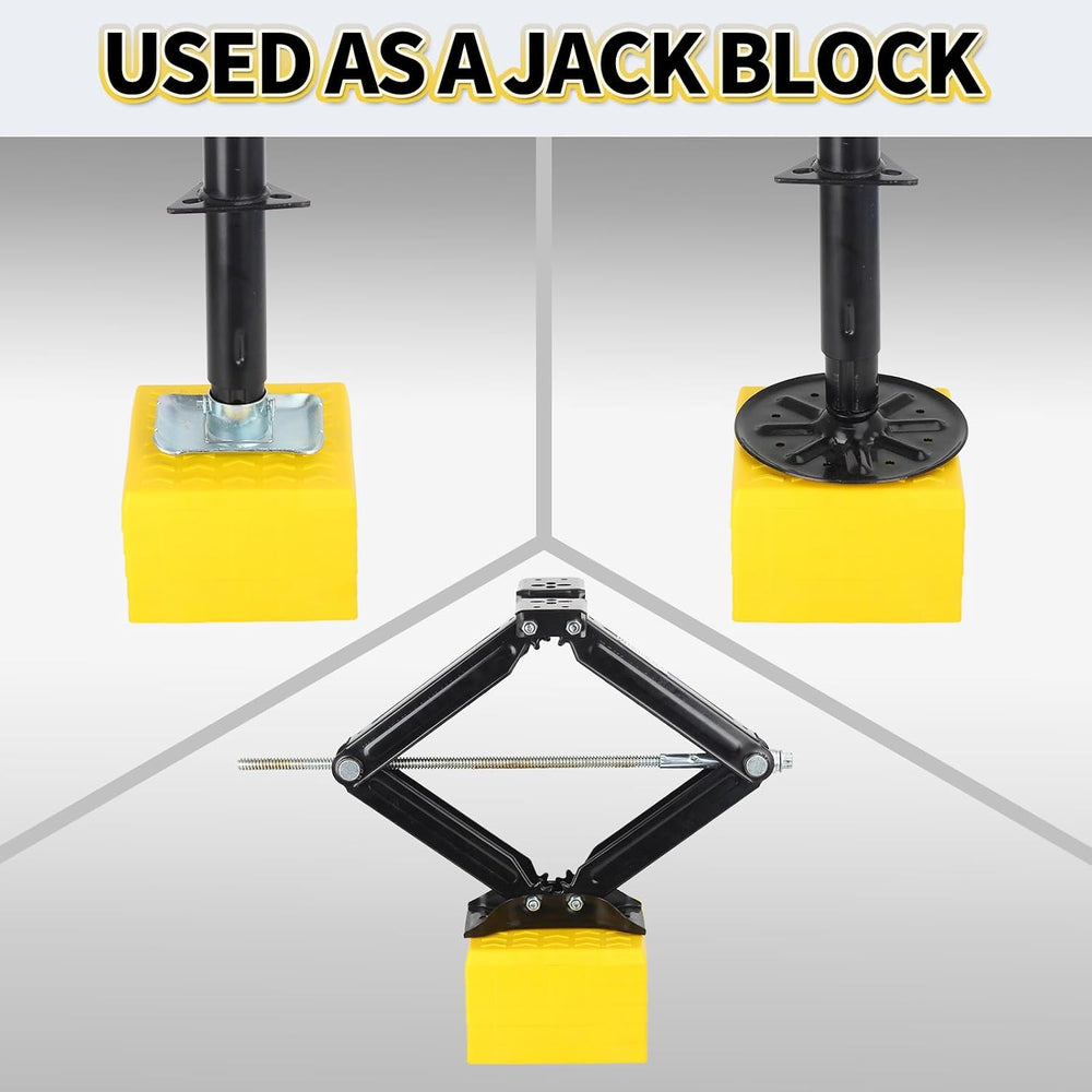 OULEME 12 Pack RV Leveling Blocks, Stackable Jack Blocks, Interlocking Leveli...