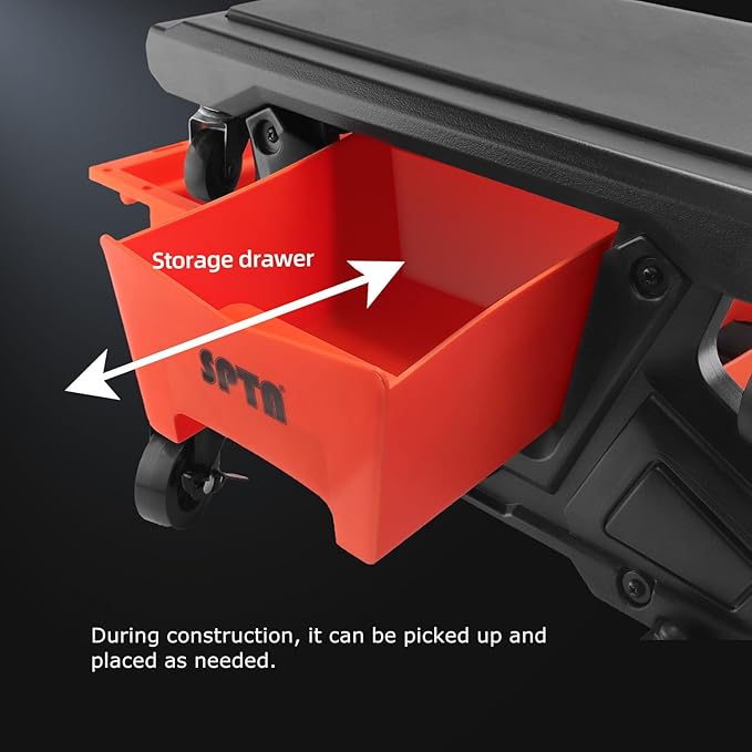 SPTA Automotive Mobile Rolling Mechanics Stool