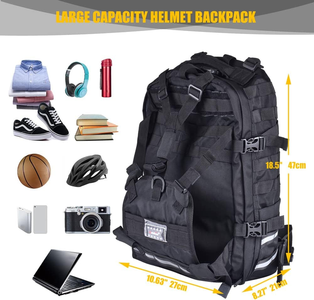 Large Capacity Motorcycle Helmet Backpack, Waterproof Motorcycle Backpack for...