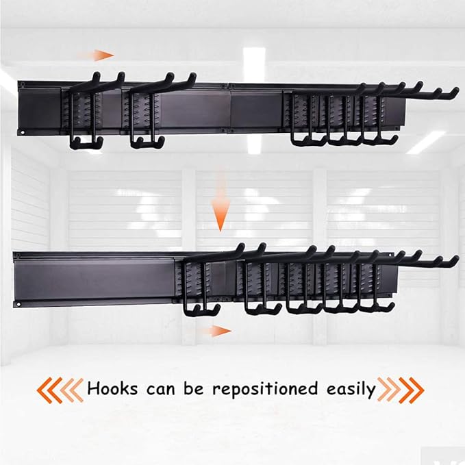 Ultrawall 24-Inch Wall Mounted Ski Rack, Holds Up to 300lbs, Powder-Coated Steel