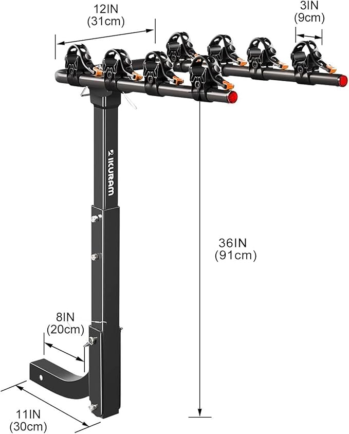 4 Bike Rack Bicycle Carrier Racks Hitch Mount Double Foldable Rack