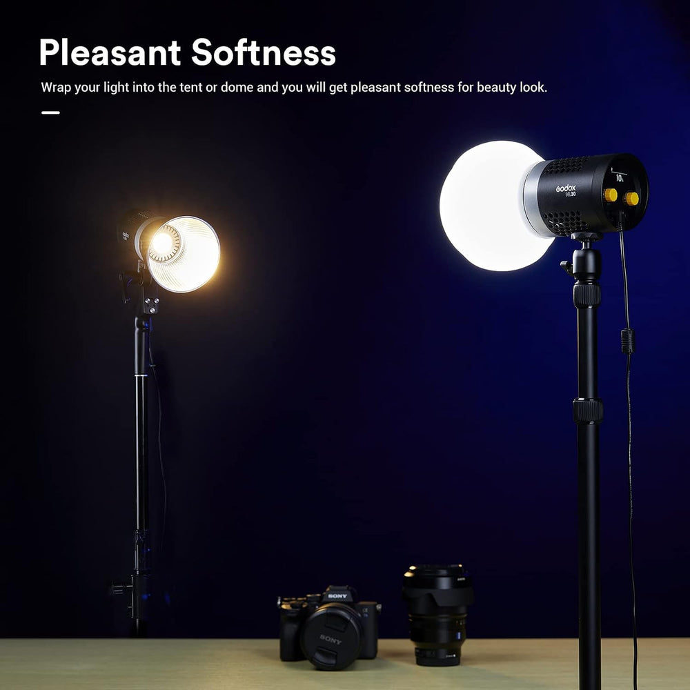 Godox ML-CD15 Diffusion Dome w/3 adapters, Flash Light Diffuser, Fit for Godo...