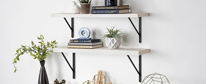 20 Pack L18 x H 12" Black Heavy Duty Shelf Brackets