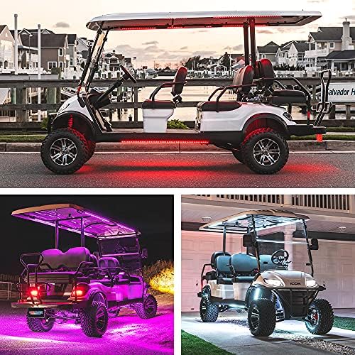 LEDGlow 12pc Million Color LED Golf Cart Underglow Kit for 12V 6-Seater