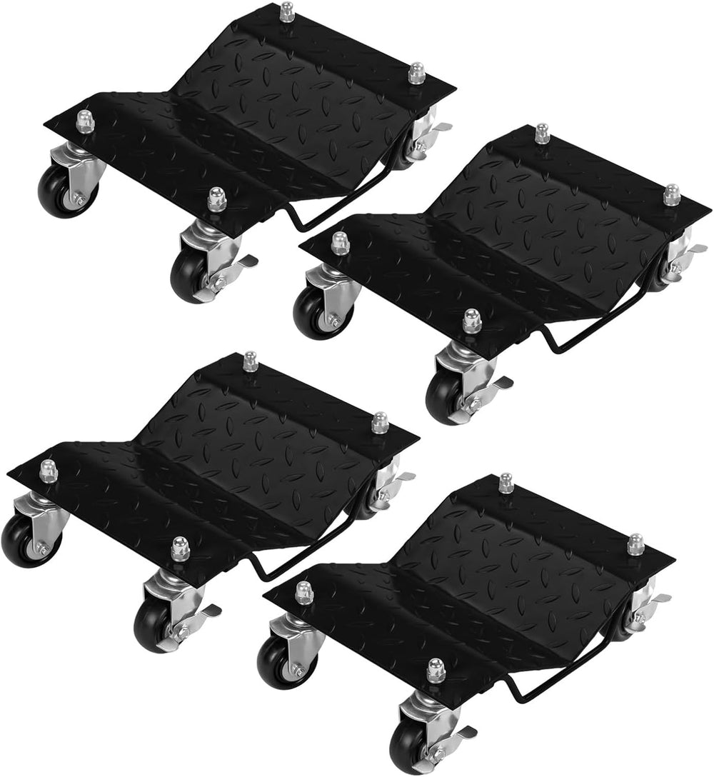 TUFFIOM Car Dolly Set of 4, 6000LBS Capacity Wheel Dollies, Heavy Duty Vehicl...