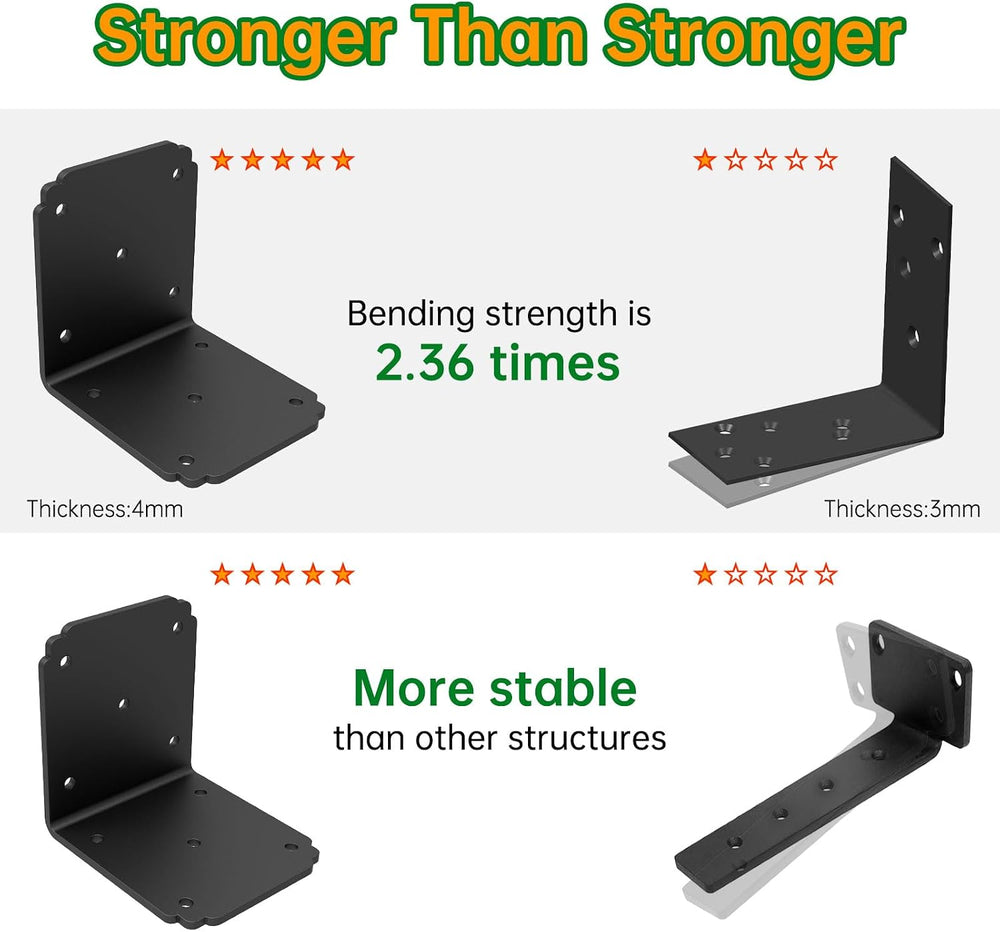 4x4x3.5 L Brackets Heavy Duty for Pergola ,4mm Extra Thick